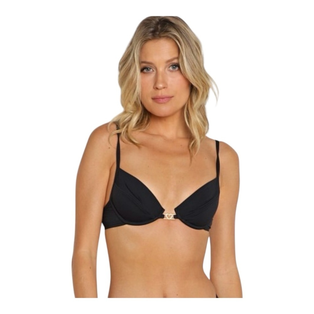 L*Space Stardust Bikini Top - Black Nwt